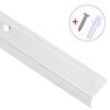vidaXL Profiliai laiptams, 15vnt., sidabro, 100cm, aliuminis, L formos