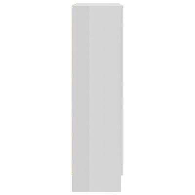vidaXL Vitrininė spintelė, balta, 82,5x30,5x115cm, MDP, blizgi