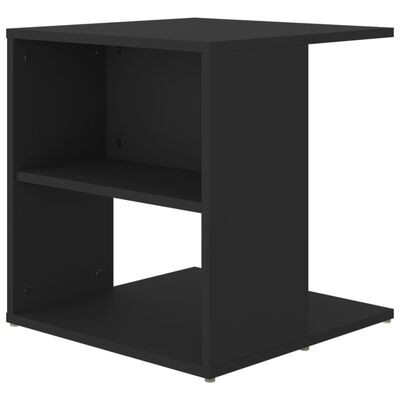 vidaXL Šoninis staliukas, juodos spalvos, 45x45x48cm, MDP