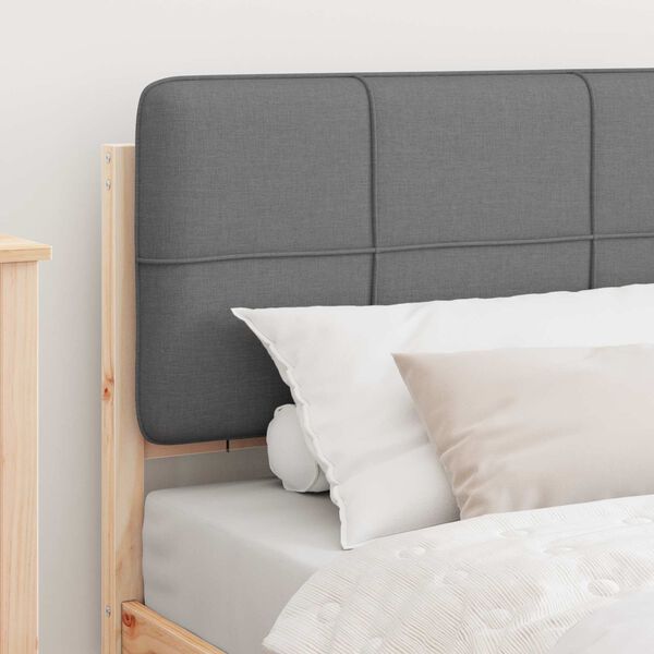 vidaXL Lovo rėmas su apmu&scaron;tu galvūgaliu &Scaron;viesiai pilka 80 x 200 cm