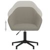 vidaXL Pasukama biuro kėdė, &scaron;viesiai pilkos spalvos, aksomas (330567)