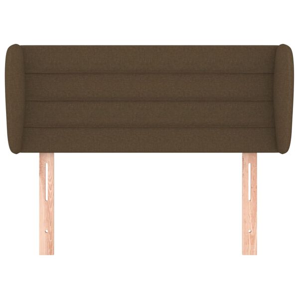 vidaXL Galvūgalis su auselėmis, tamsiai rudos,83x23x78/88 cm, audinys