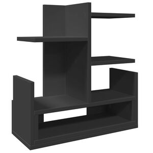 vidaXL Ra&scaron;omojo stalo lentyna, juoda, 49x20x52,5cm, apdirbta mediena