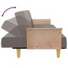 vidaXL Sofa-lova su porankiais, taupe spalvos, audinys
