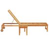 vidaXL Saulės gultas Ruda 53 x 202 x 89cm Akacijos medienos masyvas