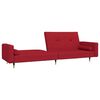 vidaXL Dvivietė sofa-lova su dvejomis pagalvėmis, vyno, aksomas