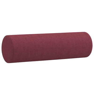 vidaXL Dvivietė sofa su pagalvėlėmis, raudonojo vyno, 140cm, audinys