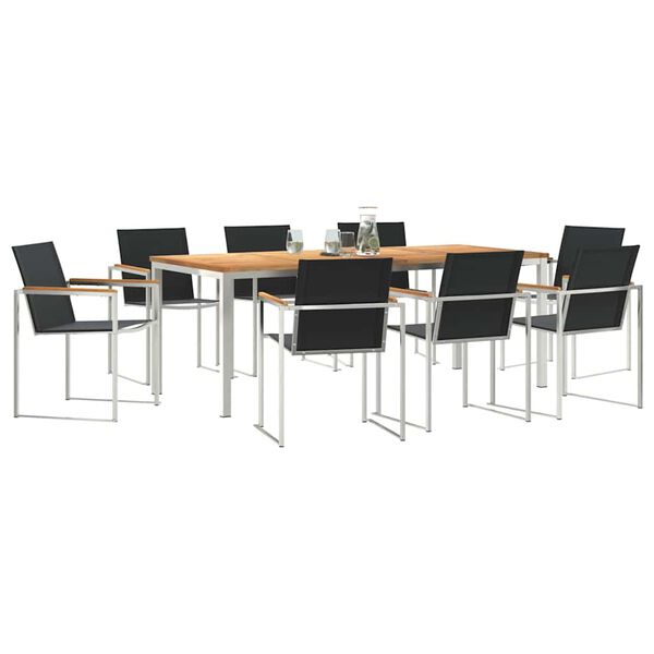 vidaXL Sodovalgomojorinkinys 9 pcs Kietas tekšas