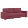 vidaXL Sofa 3 pcs Vyno raudona 220 x 80 x 84 cm Lino mi&scaron;inio audinys