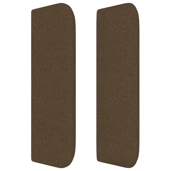 vidaXL Galvūgalis su auselėmis, tamsiai rudos,183x16x78/88cm, audinys