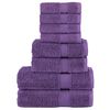 vidaXL Rank&scaron;luosčių rinkinys SOLUND, 8vnt., violetiniai, 600g/m&sup2;