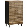 vidaXL Highboard 60x33,5x100 cm Masyvus Rough Wood Mango