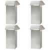 vidaXL Sraigių tvora 4 vnt. 13,5 x 13,5 x 25 cm Nerūdijantis plienas