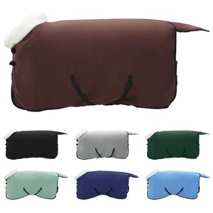 vidaXL Arklių antklodė Pilnas Tamsiai Rudas 115 cm Poliesterio flisas