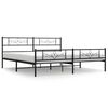 vidaXL Lovos rėmas su galvūgaliu/kojūgaliu, juodas, 183x213cm, metalas