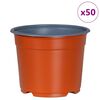 vidaXL Gėlių vazonas 50 pcs Terakotos &Oslash; 15 x 12.5 cm Plastmasė