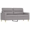 vidaXL Dvivietė sofa su pagalvėmis, &scaron;viesiai pilka, 140cm, audinys