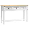 vidaXL Žurnalinis staliukas su stalčių Corona Balta 114 x 34,5 x 73 cm