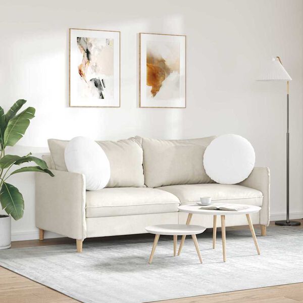 vidaXL Sėdynių pagalvėlės 2 pcs Balta &Oslash;50 x 19 cm audinys