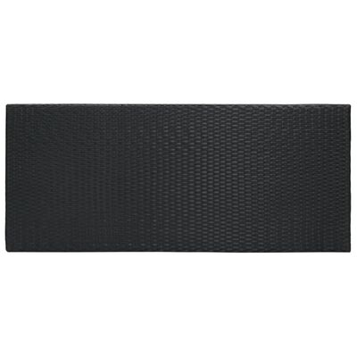 vidaXL Sodo baro staliukas, juodas, 140,5x60,5x110,5cm, poliratanas