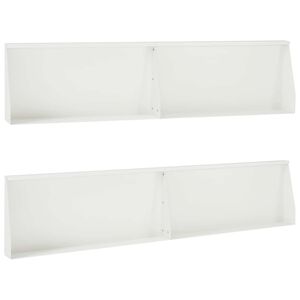 vidaXL Sienelė 4 vnt. 100 x 12 x 30 cm Plienas Balta