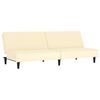 vidaXL Dvivietė lova, kreminės spalvos, dirbtinė oda