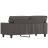 vidaXL Dvivietė sofa, pilkos spalvos, 120cm, dirbtinė oda