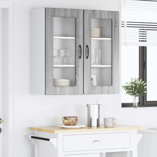 vidaXL Virtuvės spintelė Kalmar 2 pcs Pilkas Sonoma 40 x 31 x 80 cm