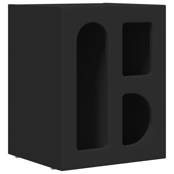 vidaXL Naktinis staliukas Juoda 40 x 35 x 50 cm Apdirbta mediena