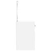 vidaXL Kosmetinis staliukas su LED, baltas, 90x50x132,5cm, mediena