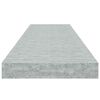 vidaXL Pakabinamos lentynos, 4vnt., betono pilkos, 90x23,5x3,8cm, MDF