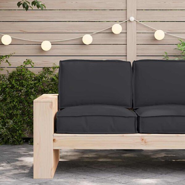 vidaXL Pallet pagalvių rinkinys 2 pcs Juoda Oksfordo audinys