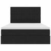 vidaXL Lova su daiktų laikymo vieta ir LED Juoda 140 x 200 cm Aksomas