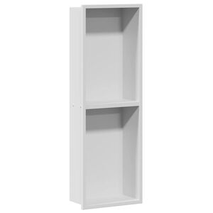 vidaXL Du&scaron;o ni&scaron;a Balta 60 x 20 x 9,5 cm Nerūdijantis plienas