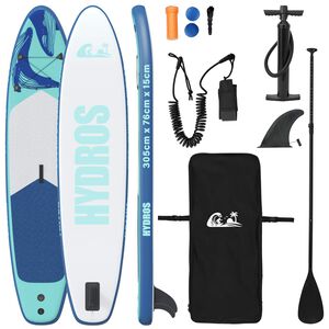 vidaXL Pripučiamas Stand Up Paddle Board HYDROS 305 x 76 x 15 cm