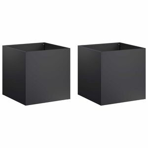 vidaXL Sodo vazonas 2 vnt. Juoda 25 x 25 x 25 cm