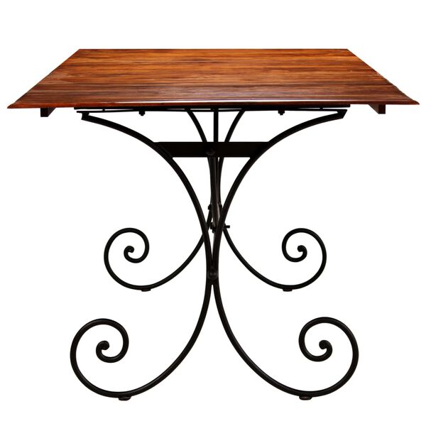 vidaXL Valgomojo stalas, 200x100x76cm, mediena su medaus apdaila