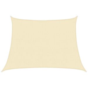 vidaXL Uždanga nuo saulės, kreminės spalvos, 4/5x3m, HDPE, 160g/m&sup2;