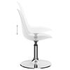 vidaXL Pasukamos valgomojo kėdės, 2vnt., baltos spalvos, dirbtinė oda