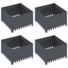 vidaXL Vejo kra&scaron;tas 4 pcs 60 x 60 x 35 cm Plienas Antracito