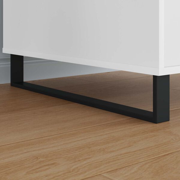 vidaXL Baldų kojelės 2 pcs Juoda 59,6 x 4 x 10 mm Geležis