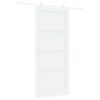 vidaXL Slankios durys 93 x 211 cm Apdirbta mediena Balta