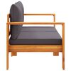 vidaXL Dvivietė sodo sofa su pagalvėlėmis, akacijos medienos masyvas