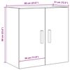 vidaXL Sieninė spintelė Juodas ąžuolas 60 x 30 x 60 cm