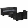 vidaXL 5-vietė sodo sofa su pagalvėlėmis Rataninio i&scaron;vaizdos PP
