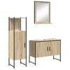 vidaXL Vonios baldų rinkinys 3 vnt. Ruda 33 x 33 x 120,5 cm