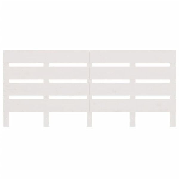 vidaXL Galvūgalis, baltos spalvos, 160x3x80cm, pu&scaron;ies medienos masyvas