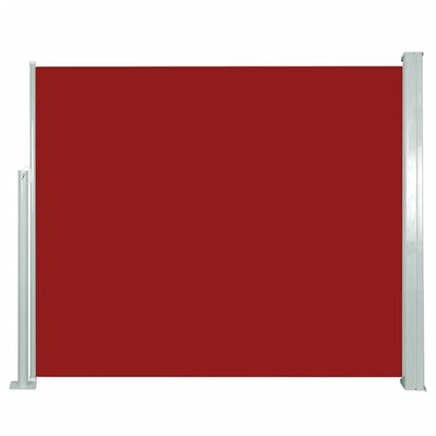 vidaXL Ištraukiama šoninė pertvara, raudona, 120x300cm