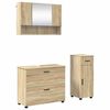 vidaXL Vonios baldų rinkinys su stalčių 3 pcs Sonoma ąžuolas