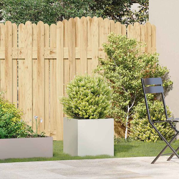 vidaXL Lovelis, baltos spalvos, 40x40x40cm, &scaron;altai valcuotas plienas